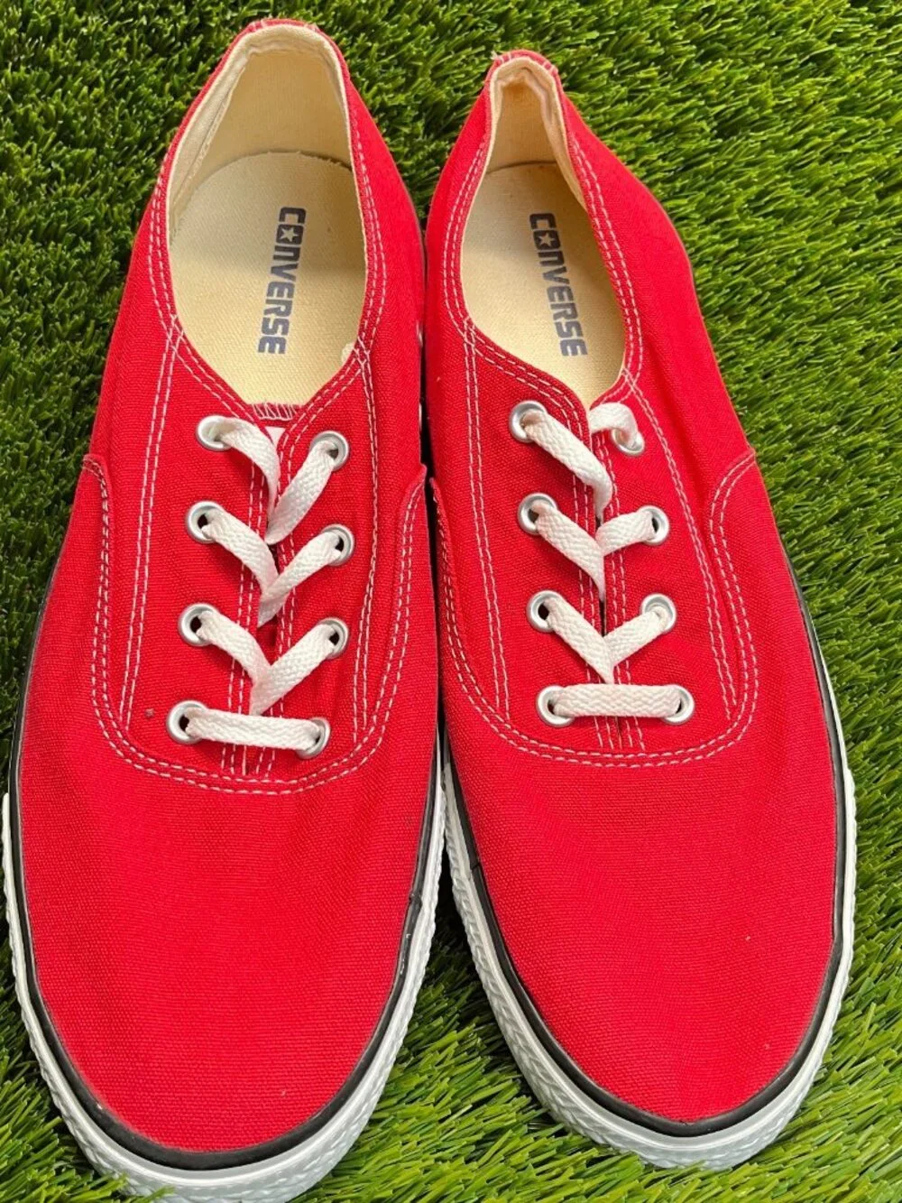 Converse Chuck Taylor All Star Clean OX Mens Size 12 Red Athletic Shoes Sneakers - Picture 5 of 10